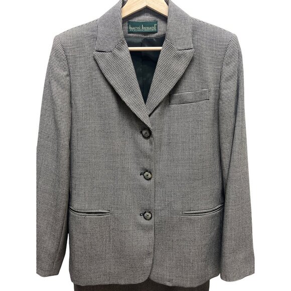 Harvé Benard Gray Houndstooth Skirt Suit Set - Picture 2 of 10